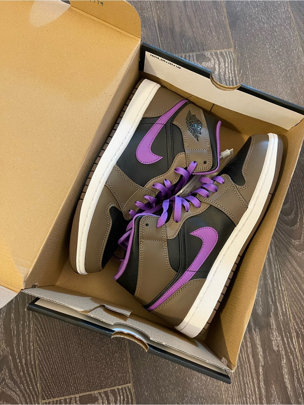 Air Jordan 1 Retro High OG "Palomino" Mid sneakers brown/black/wild berry 10W